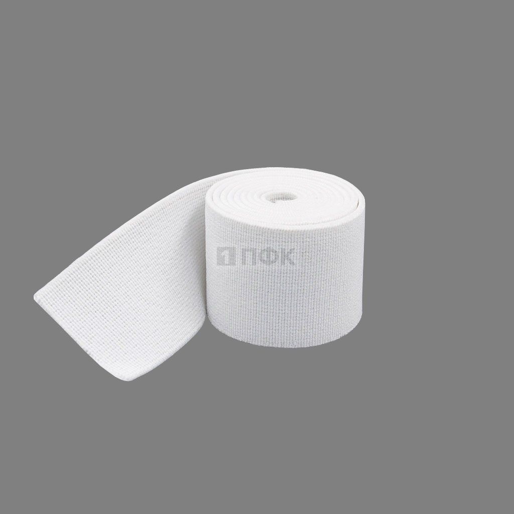 Башмачная резинка 80мм цв белый (уп 25м/150м) 