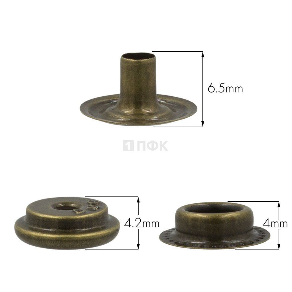 3 Части кнопки для одежды 15мм №61 нерж цв антик (уп 720шт) DNG — ПФКР 3 Части кнопки для одежды 15мм №61 нерж цв антик (уп 720шт) DNG