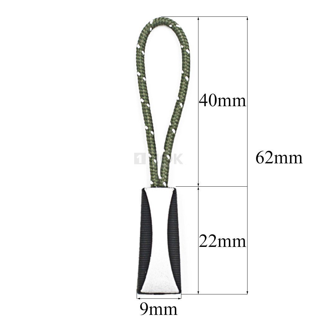 Пуллер для молнии №42 цвет 322 черный + шнур 328 (уп 500шт/10000шт)