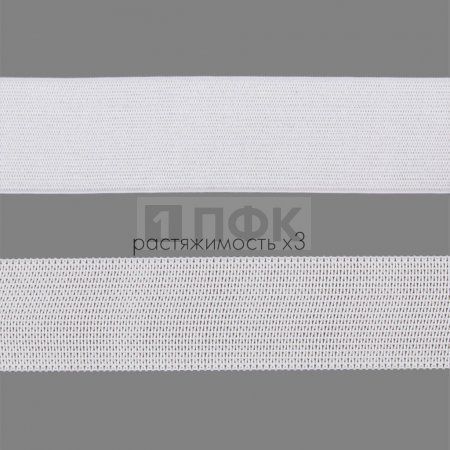 Резинка вязанная 30мм 11.1 гр/м цв белый (рул 40м/уп 400м) Резинка вязанная 30мм 11.1 гр/м цв белый (рул 40м/уп 400м)