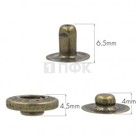 3 Части кнопки для одежды 12,5мм Альфа сталь цв антик (уп 1440шт) STRONG  3 Части кнопки для одежды 12,5мм Альфа сталь цв антик (уп 1440шт) STRONG