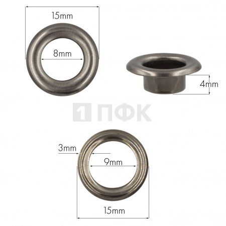 Люверсы №5 8мм нерж цв никель тем (уп 1000шт) Люверсы №5 8мм нерж цв никель тем (уп 1000шт)