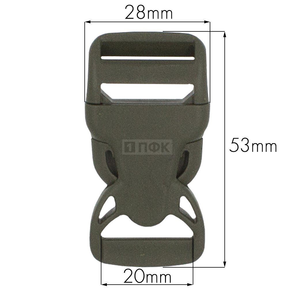Фастекс НФ-20 (защелка-трезубец) ПП 20мм цв хаки (уп 1000шт) — ПФКР Фастекс НФ-20 (защелка-трезубец) ПП 20мм цв хаки (уп 1000шт)