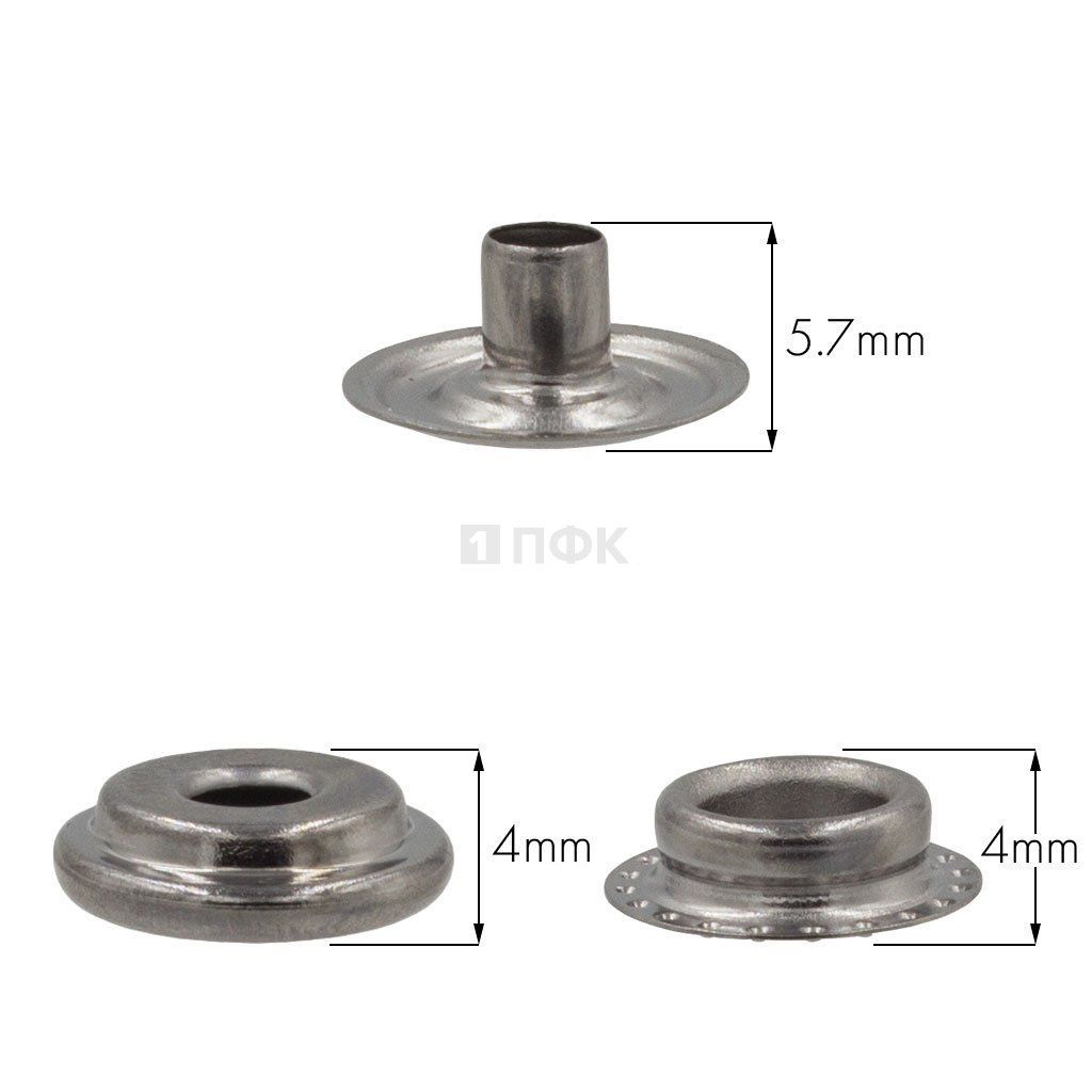 3 Части кнопки для одежды 15мм №61 латунь цв никель тем (уп 720шт) NEW STAR — ПФКР 3 Части кнопки для одежды 15мм №61 латунь цв никель тем (уп 720шт) NEW STAR