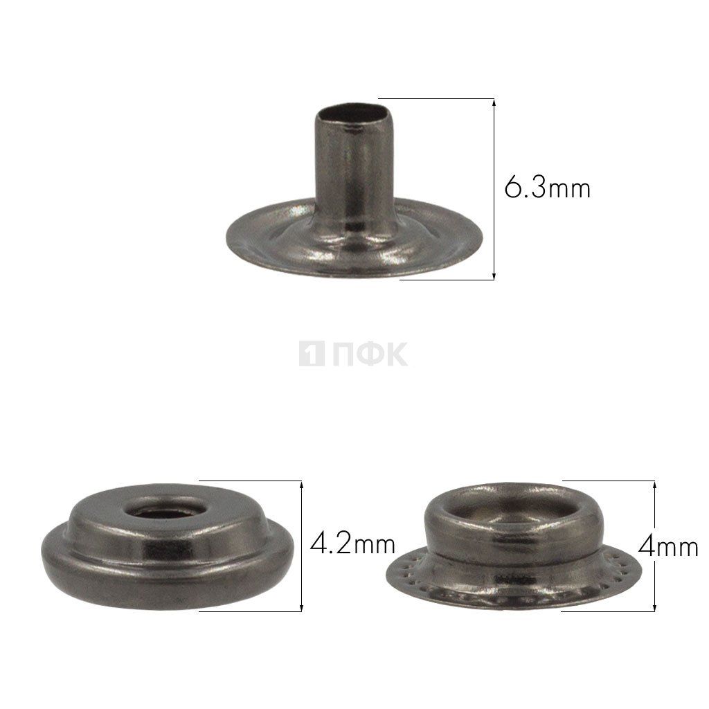 3 Части кнопки для одежды 15мм №61 латунь цв никель тем (уп 720шт) STRONG — ПФКР 3 Части кнопки для одежды 15мм №61 латунь цв никель тем (уп 720шт) STRONG