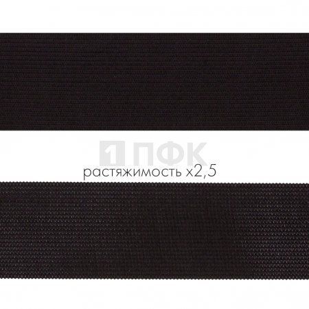 Резинка вязанная 40мм 14.8 гр/м цв черный (рул 40м/уп 320м) Резинка вязанная 40мм 14.8 гр/м цв черный (рул 40м/уп 320м)