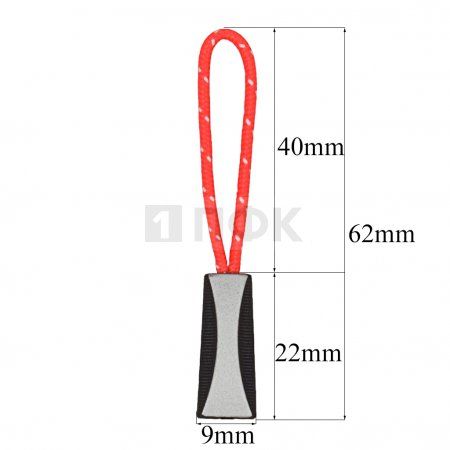 Пуллер для молнии №42 цвет 322 черный + шнур 336 (уп 500шт/10000шт)