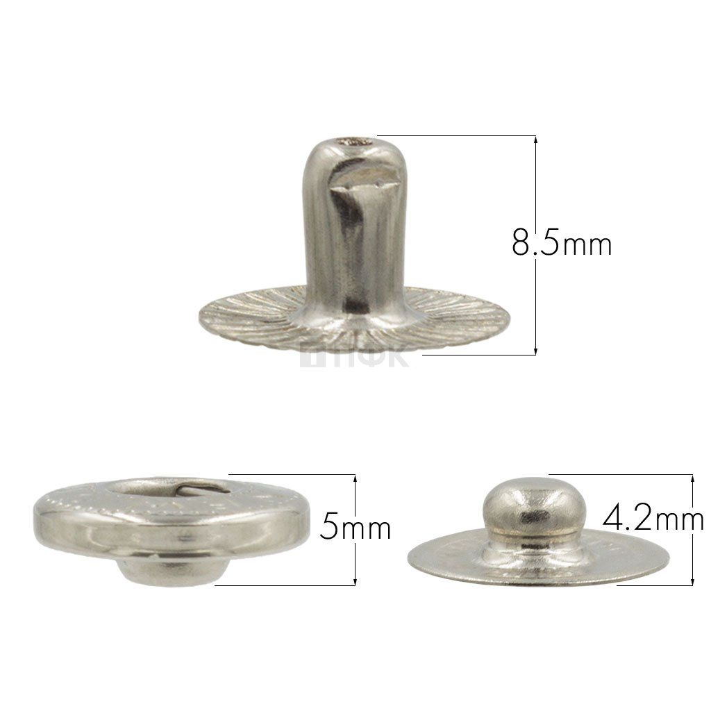 3 Части кнопки для одежды 15мм Альфа латунь цв никель (уп 720шт) NEW STAR — ПФКР 3 Части кнопки для одежды 15мм Альфа латунь цв никель (уп 720шт) NEW STAR