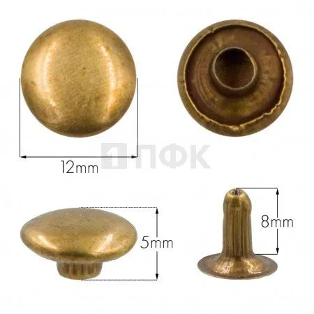 Хольнитены 12x8мм сталь цв антик (уп 2000шт) эконом