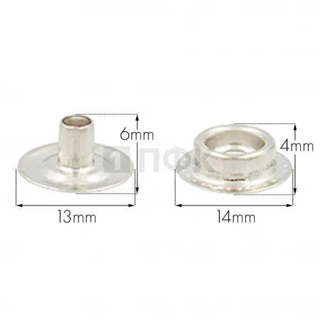 Кнопка для одежды 15мм №61 латунь цв никель (уп 1000шт) 2 части ПФК Кнопка для одежды 15мм №61 латунь цв никель (уп 1000шт) 2 части ПФК