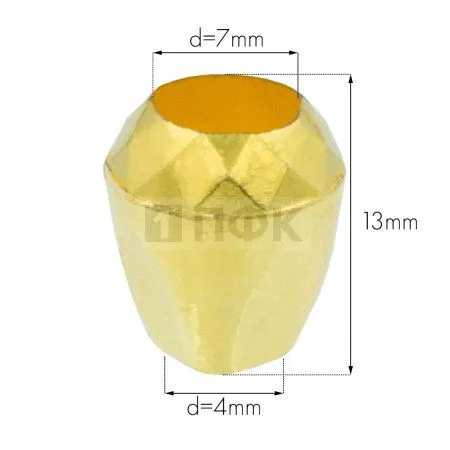 Наконечник для шнура пластик 8422 цв золото (уп 1000шт)