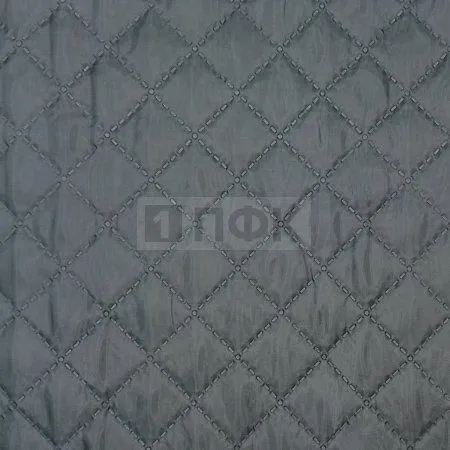 Ткань термостёжка (подкладка 190 Т, 53 г/м2 +синтепон 100 г/м2) ромб 35*35 цв т.серый 344 (рул 50 м) Ткань термостёжка (подкладка 190 Т, 53 г/м2 +синтепон 100 г/м2) ромб 35*35 цв т.серый 344 (рул 50 м)