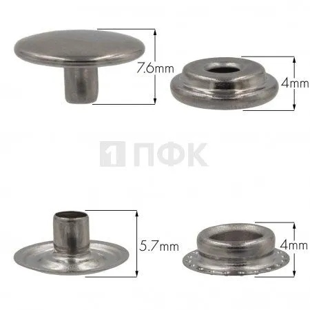 Кнопка для одежды 15мм №61 латунь цв никель тем (уп 720шт) NEW STAR Кнопка для одежды 15мм №61 латунь цв никель тем (уп 720шт) NEW STAR