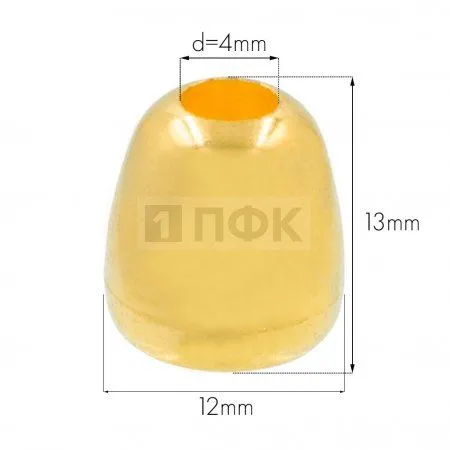 Наконечник для шнура пластик 8354 цв золото (уп 1000шт)