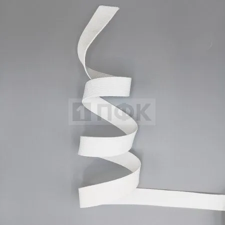 Резинка тканая 20мм 13.6 гр/м цв белый (уп 40м/800м)