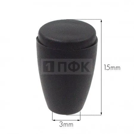 Наконечник для шнура пластик F-19 (аналог 27106-Н) цв черный (уп 500шт)