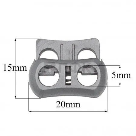 Фиксатор для шнура 104-Х ПА цв серебро (уп 1000шт)