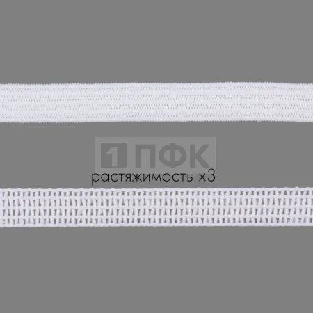 Резинка вязаная 8мм 3,12 гр/м цв белый (уп 100м/2000м) басмы РБ