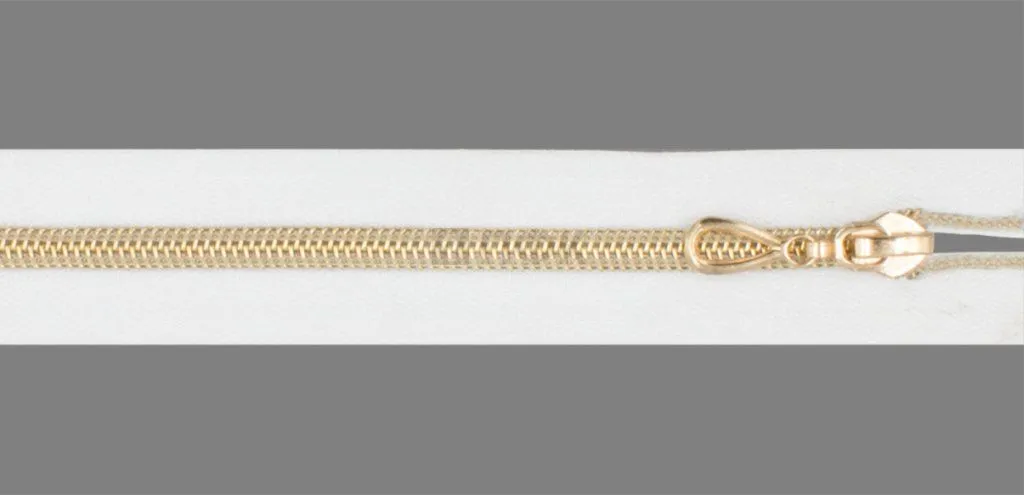 Молния спиральная (витая) тип 7 50см разъем цв 101 зв Rus Gold (уп 100шт)
