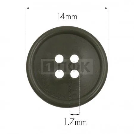 Пуговица КЛ 14-4 ПП 14мм цв хаки (уп 1000шт)