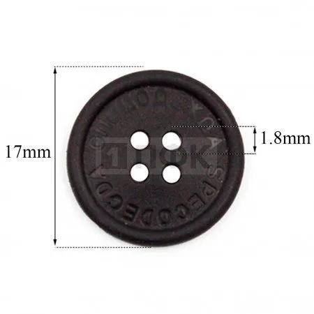 Пуговица для спецодежды ПП 17мм цв черный (уп 1000шт) Пуговица для спецодежды ПП 17мм цв черный (уп 1000шт)