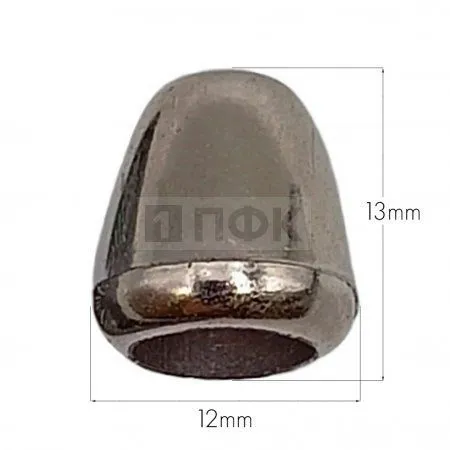 Наконечник для шнура пластик 8354 цв никель тем (уп 1000шт)