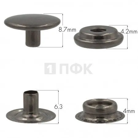 Кнопка для одежды 15мм №61 латунь цв никель тем (уп 720шт) STRONG Кнопка для одежды 15мм №61 латунь цв никель тем (уп 720шт) STRONG