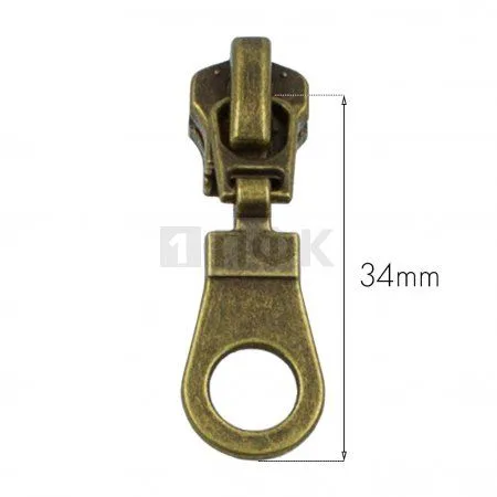 Бегунок металл тип 5 автомат цв антик (уп 2000шт/10000шт) Бегунок металл тип 5 автомат цв антик (уп 2000шт/10000шт)