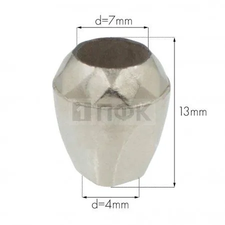 Наконечник для шнура пластик 8422 цв никель (уп 1000шт)