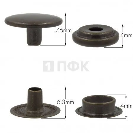 Кнопка для одежды 15мм №61 латунь цв антик (уп 720шт) NEW STAR Кнопка для одежды 15мм №61 латунь цв антик (уп 720шт) NEW STAR